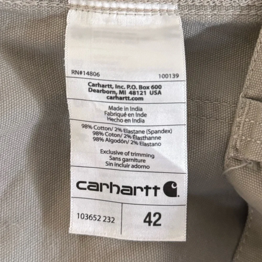New Carhartt Rugged Flex Relaxed Fit Canvas‎ Utility Work Shorts 42 Gorpcore